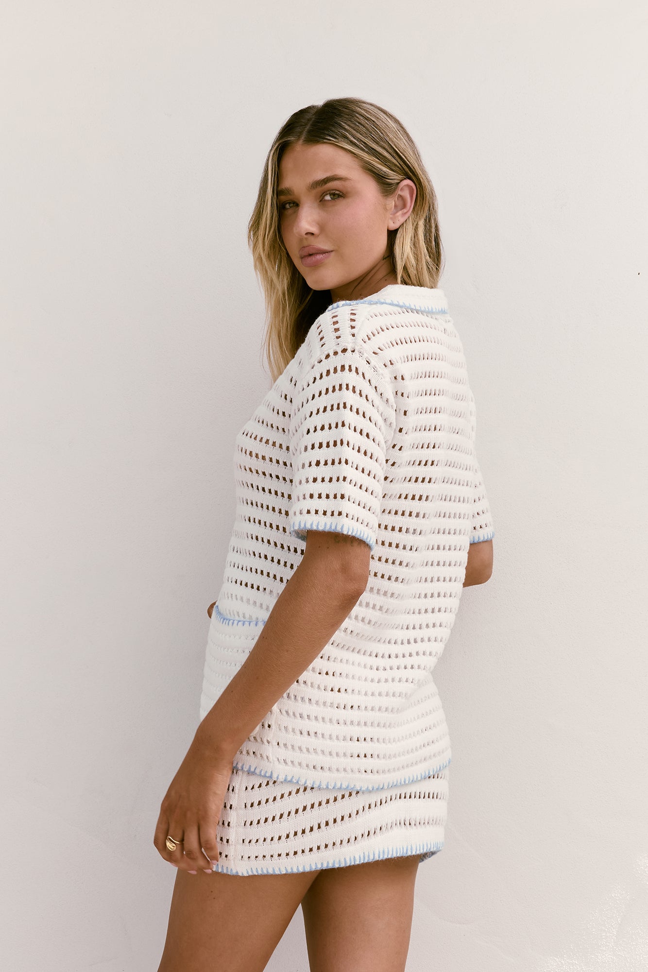 Avalon Knit Mini Skirt Blue-Trogz