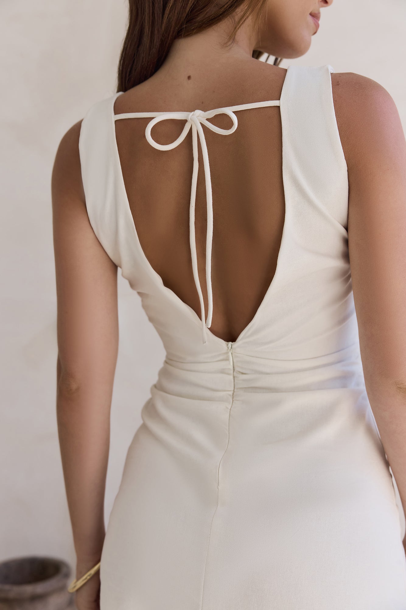 Amina Mini Dress Beige-Trogz