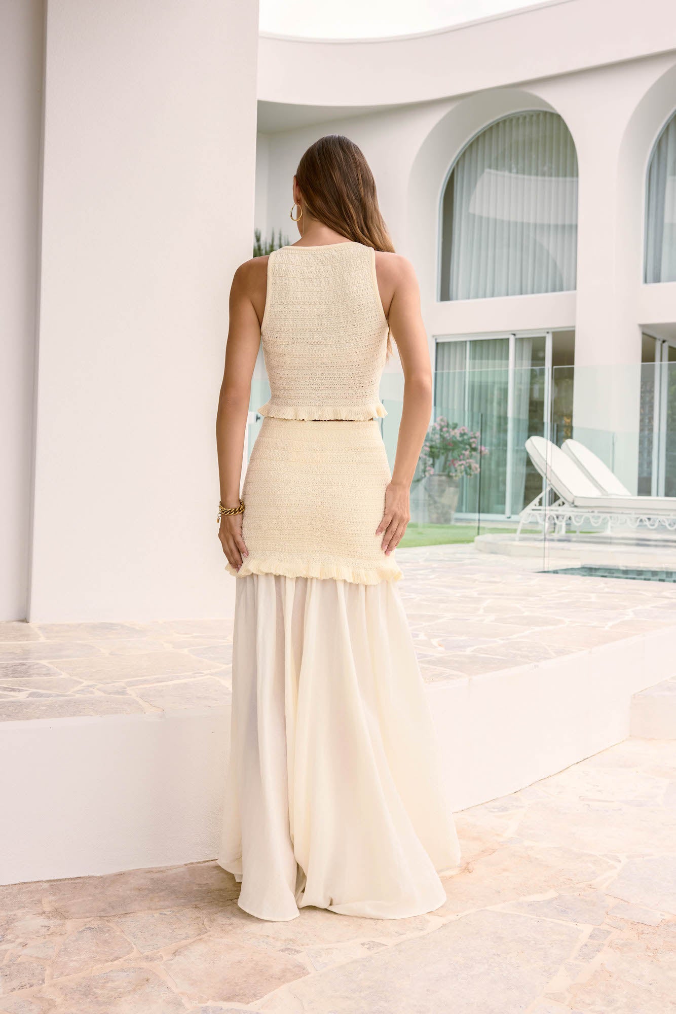 Dear Valentine Maxi Skirt Cream-Trogz