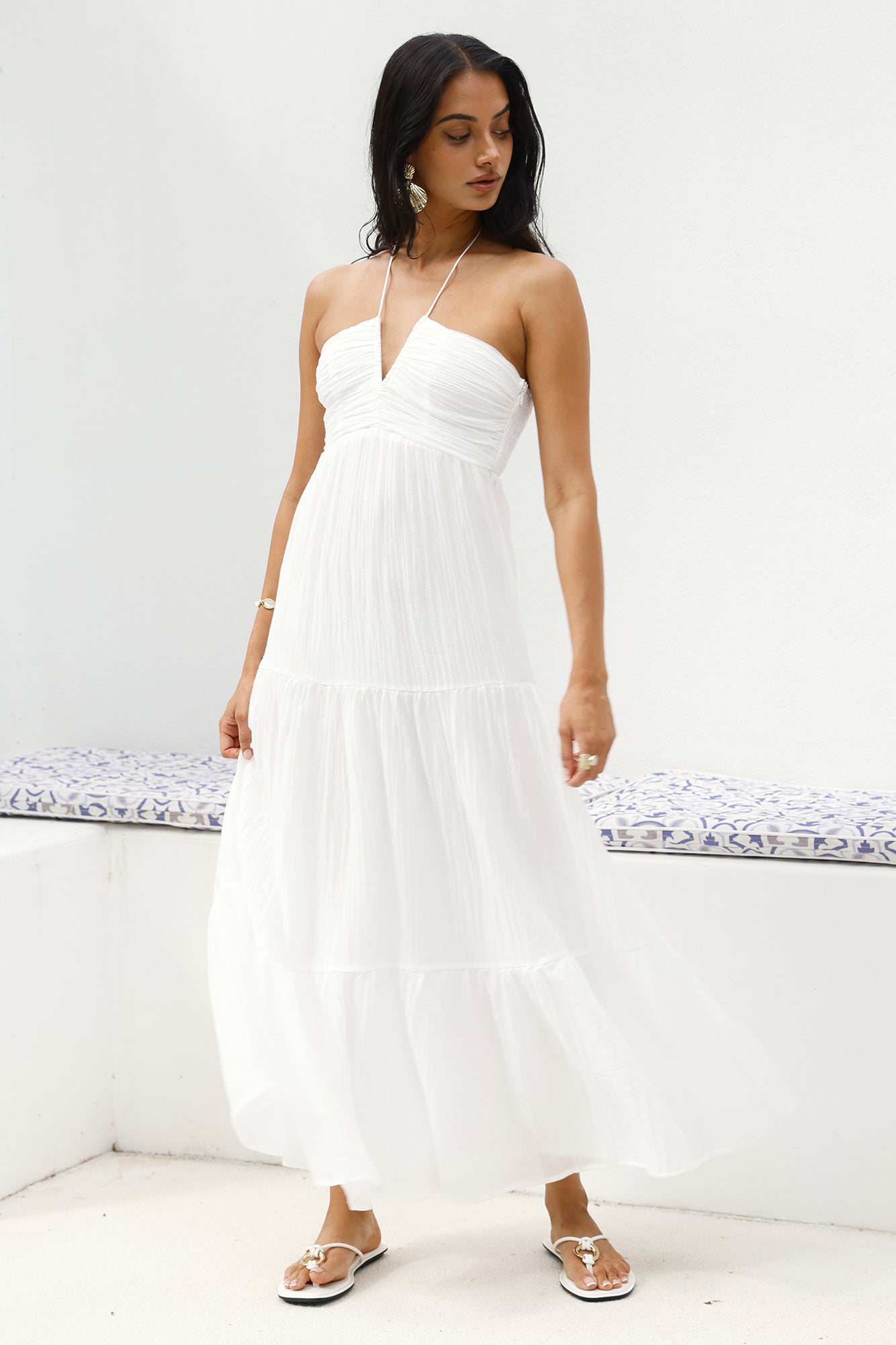 Adorations Maxi Dress White-Trogz