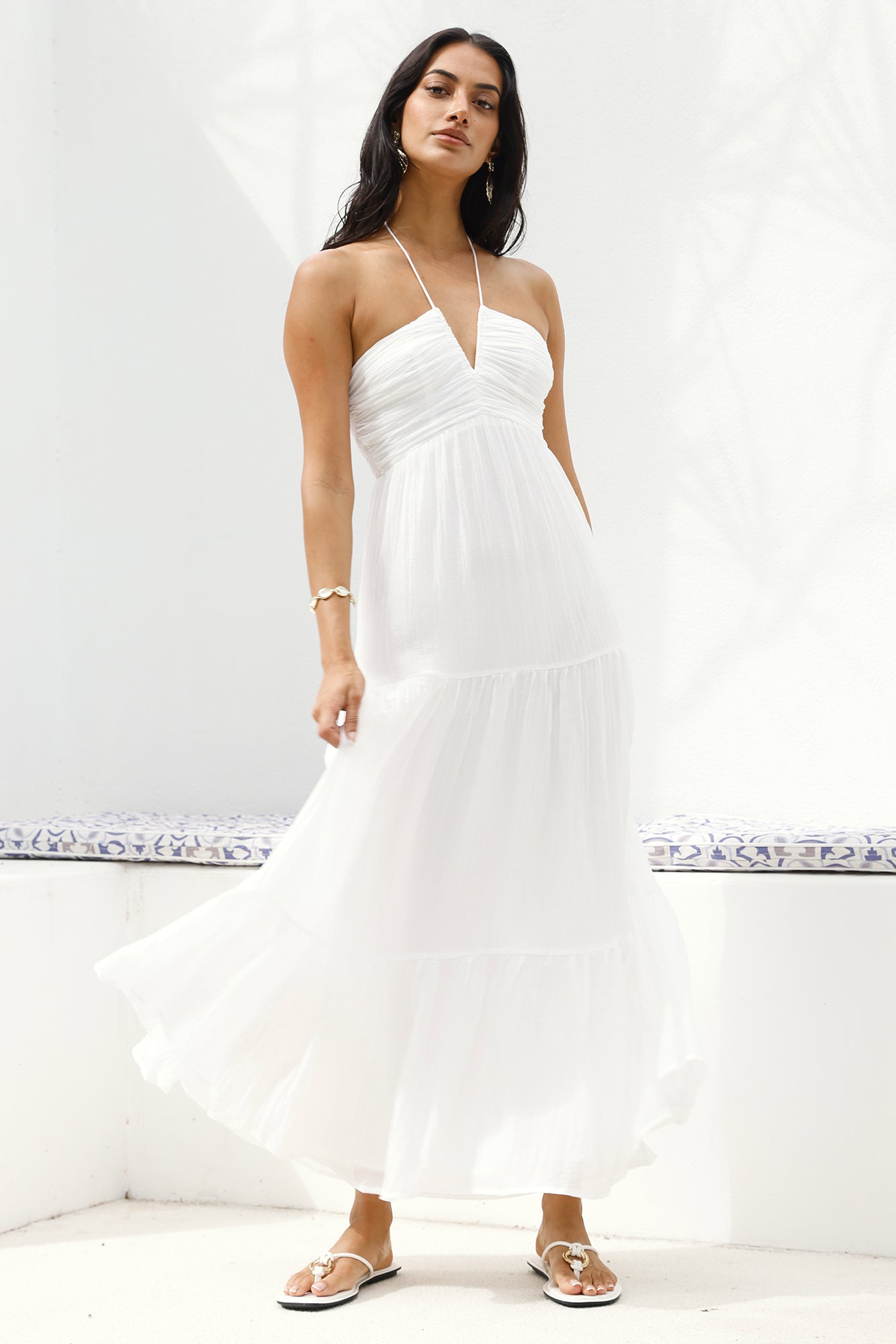 Adorations Maxi Dress White-Trogz
