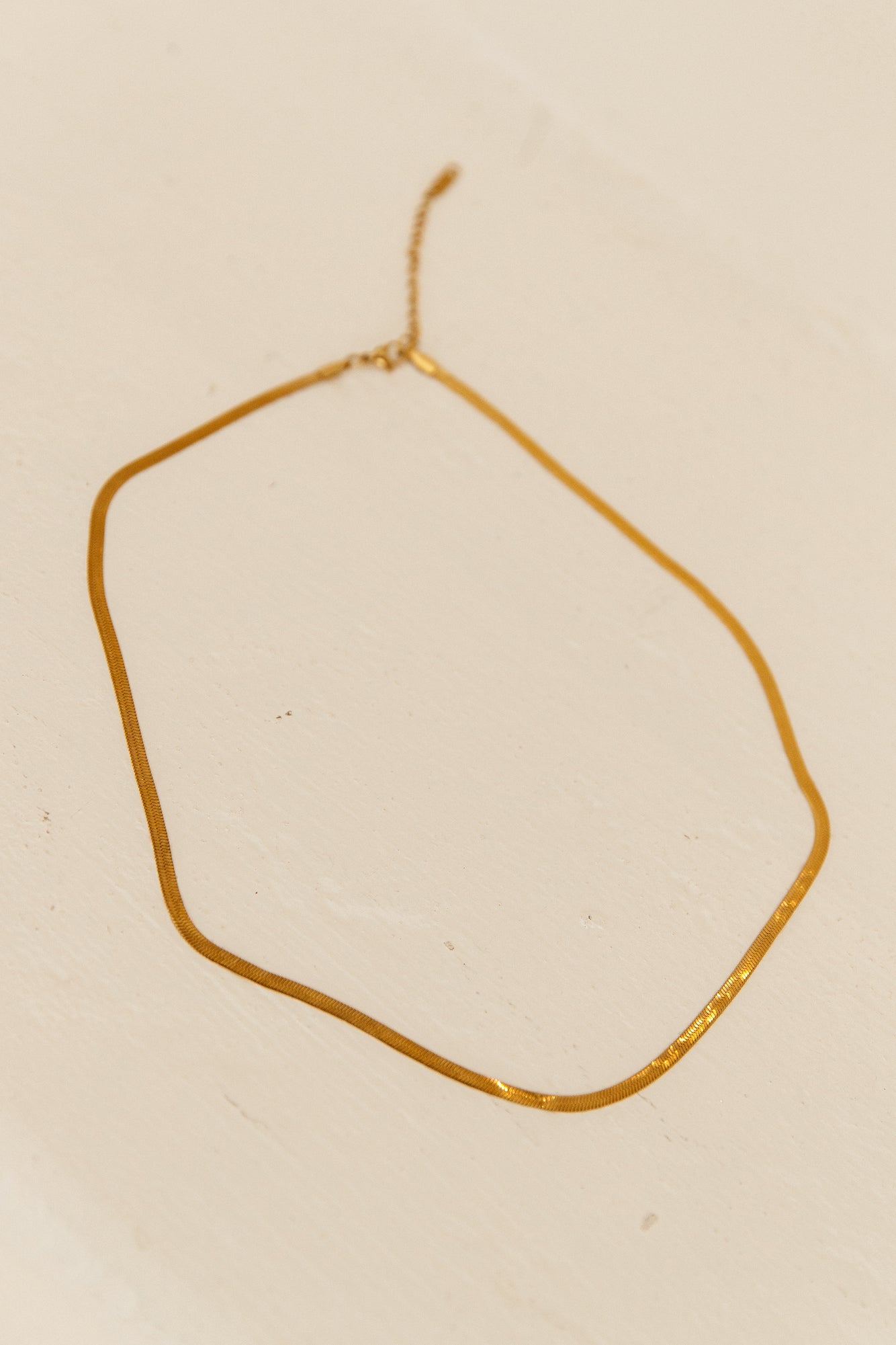 18k Gold Plated Sleek Snake Necklace Gold-Trogz