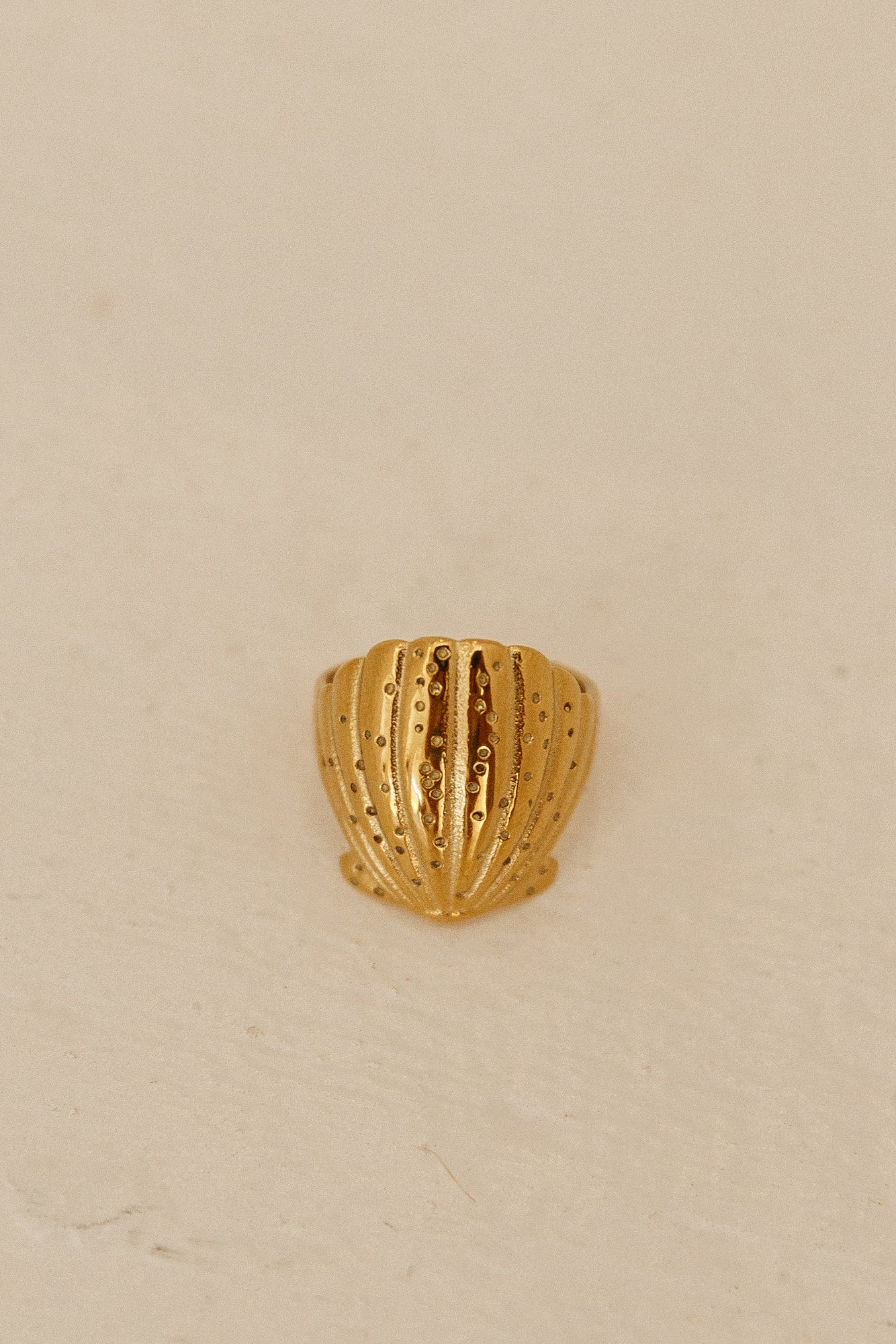 18K Gold Plated Shimmering Treasure Ring Gold-Trogz