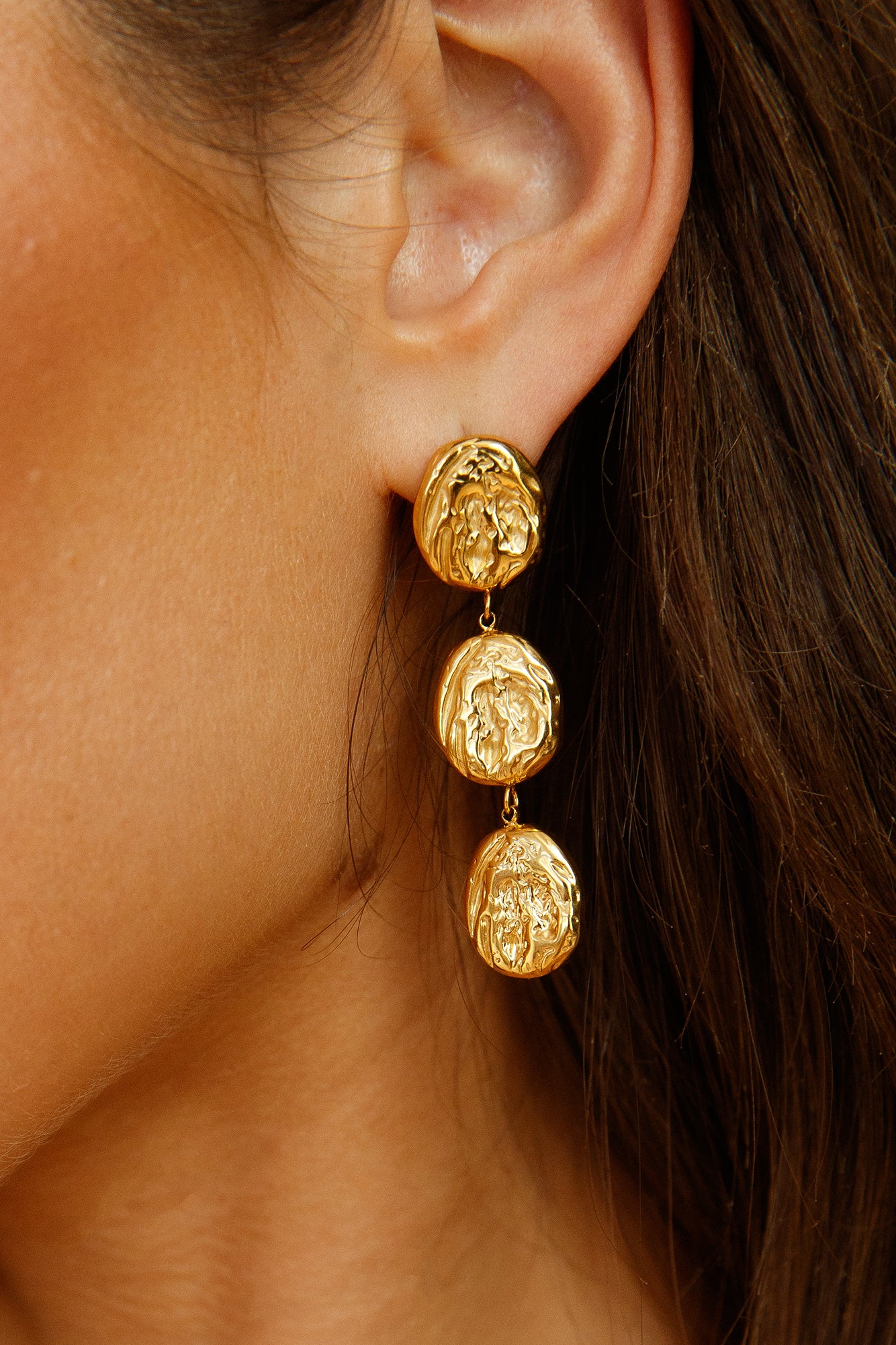 18k Gold Plated Hidden Gold Earrings Gold-Trogz