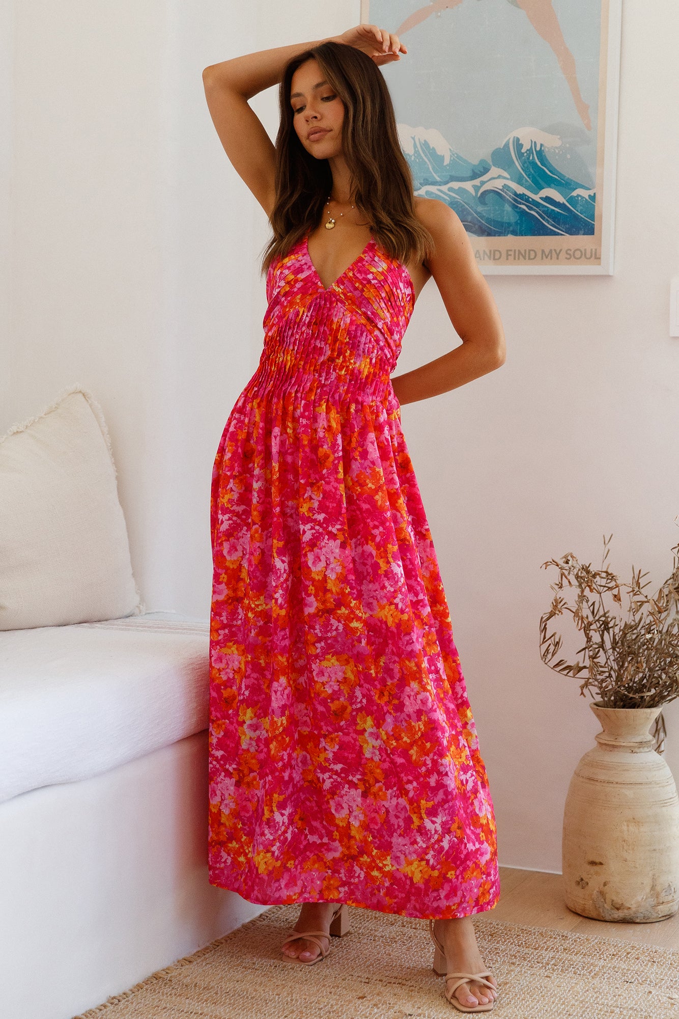 Cross My Heart Maxi Dress Pink-Trogz