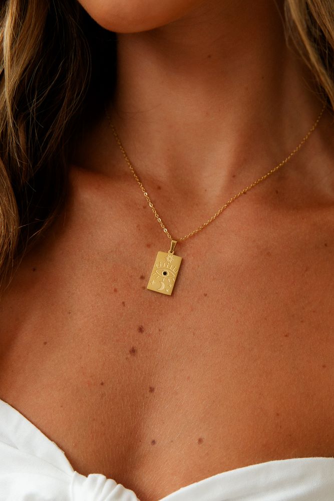 18k Gold Plated Omniscience Necklace Gold-Trogz