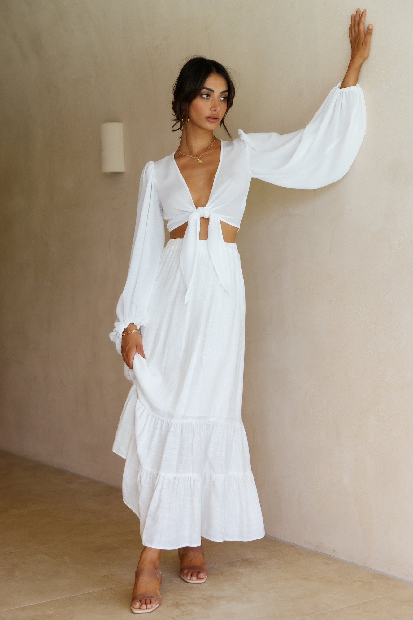 Cloudless Skies Crop Top White-Trogz