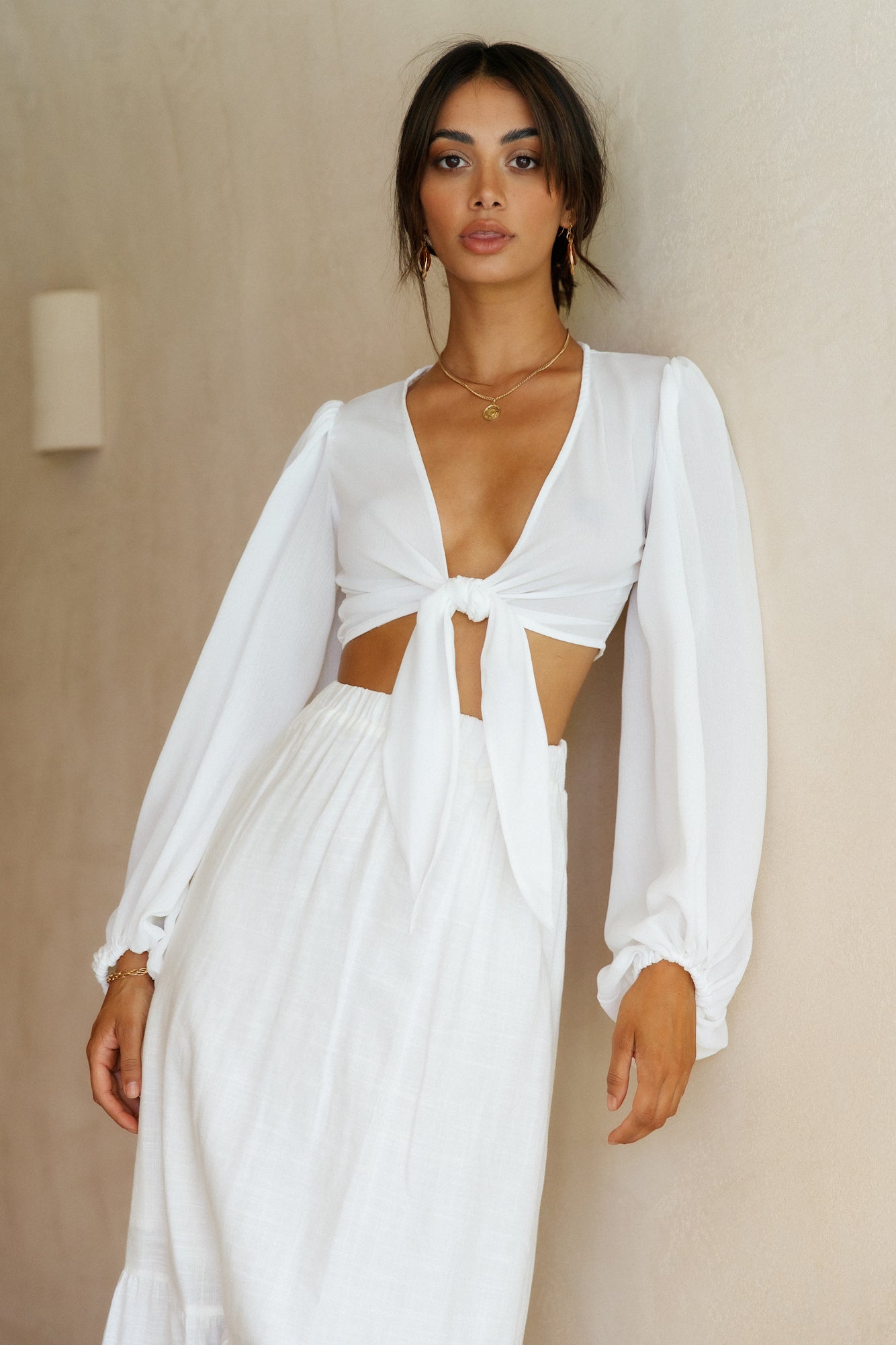 Cloudless Skies Crop Top White-Trogz