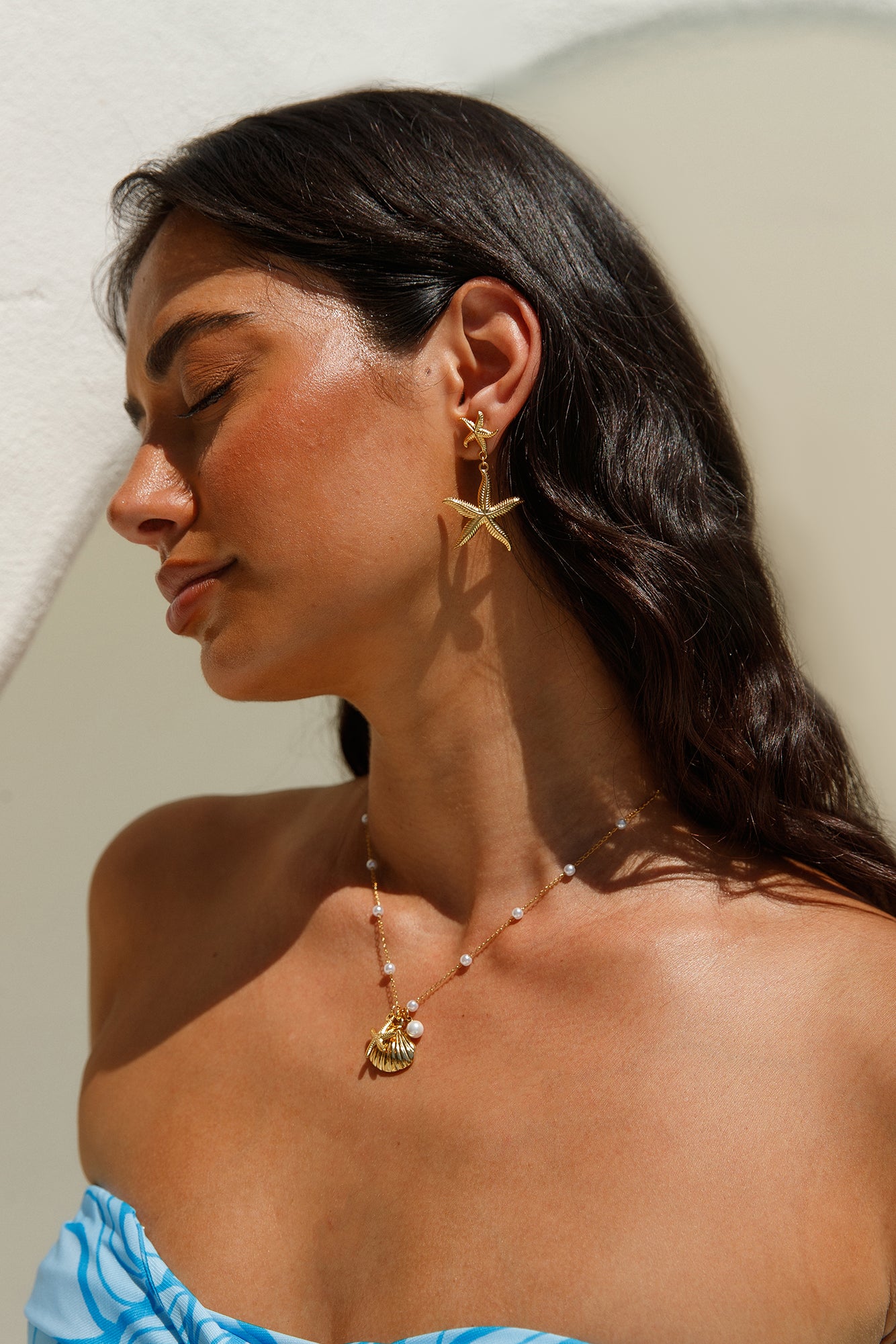 18K Gold Plated Warm Oceans Necklace Gold-Trogz