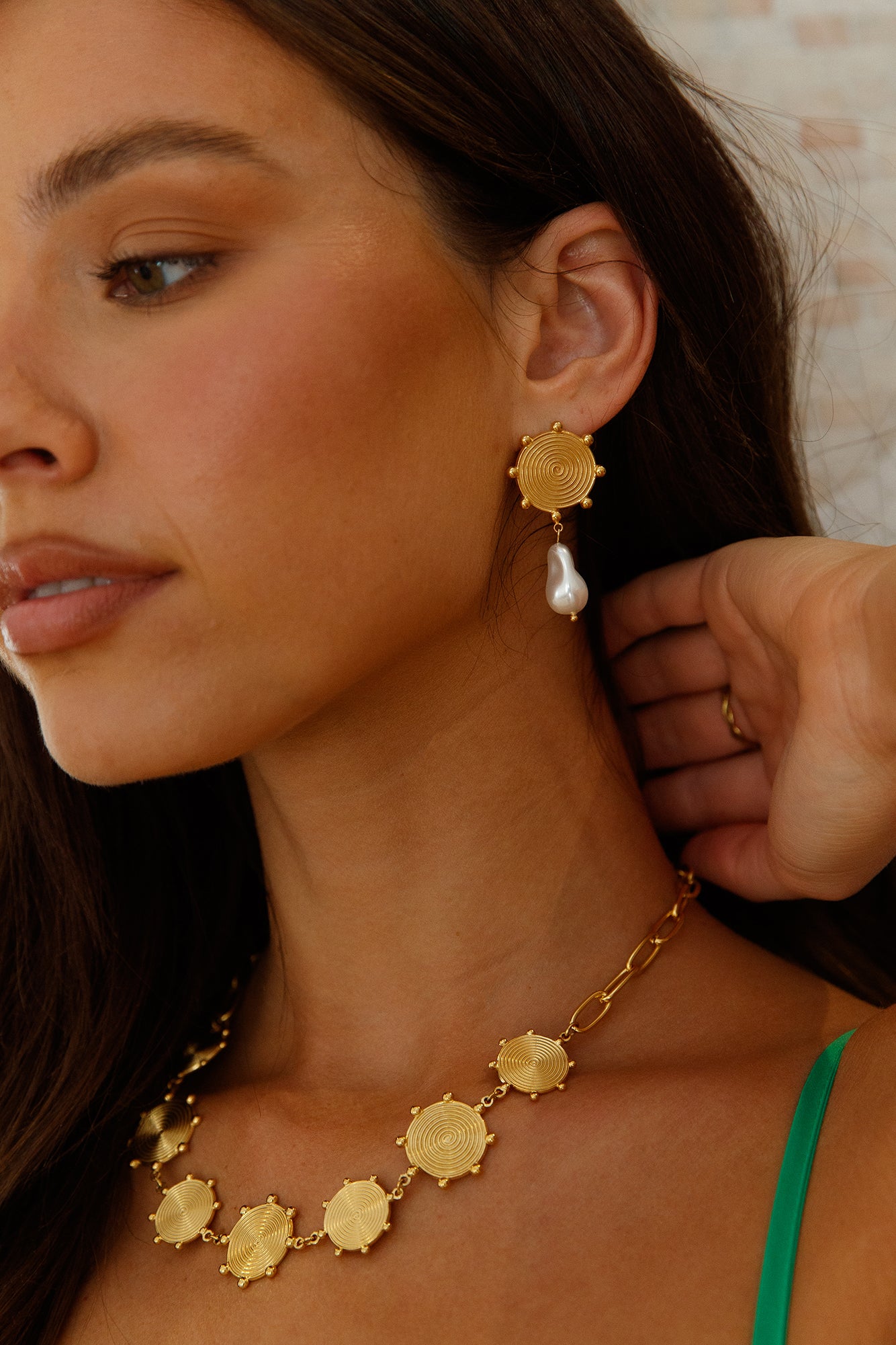 18K Gold Plated Solar Love Earrings Gold-Trogz