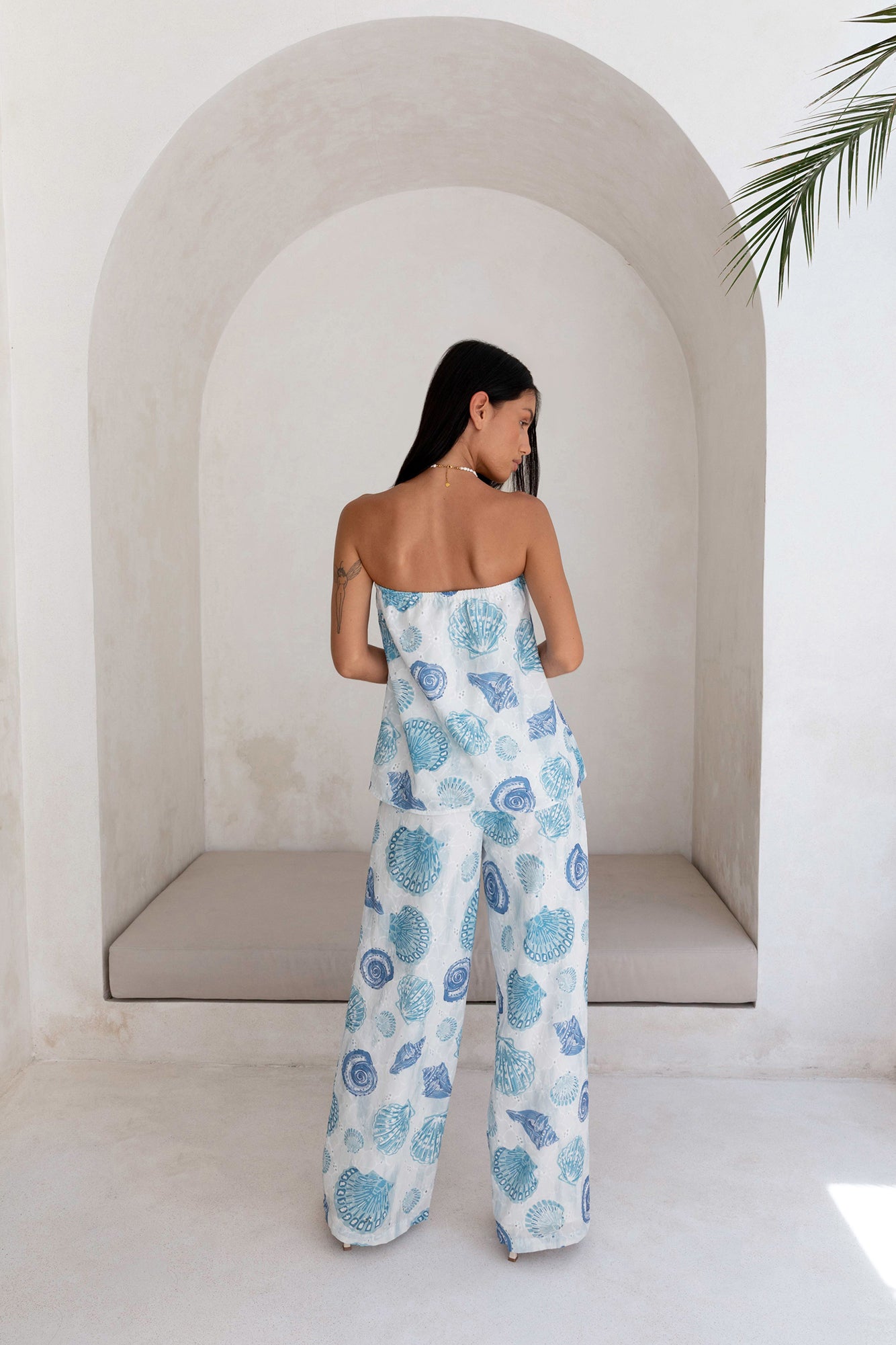 Deep Seas Strapless Top Blue-Trogz