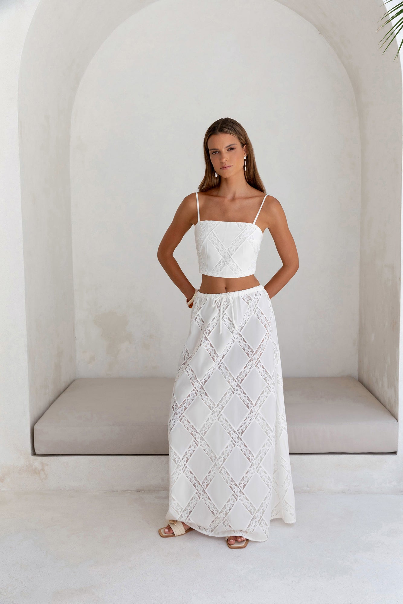 Ocean Air Oasis Maxi Skirt White-Trogz