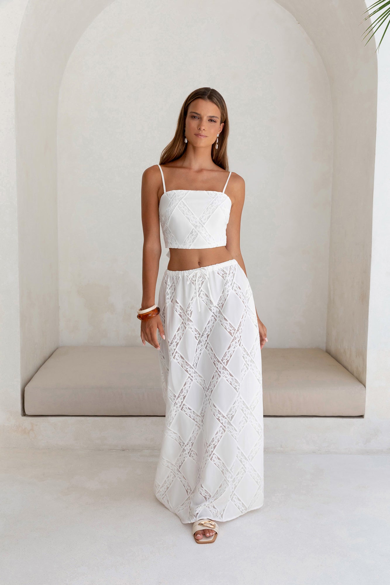 Ocean Air Oasis Maxi Skirt White-Trogz