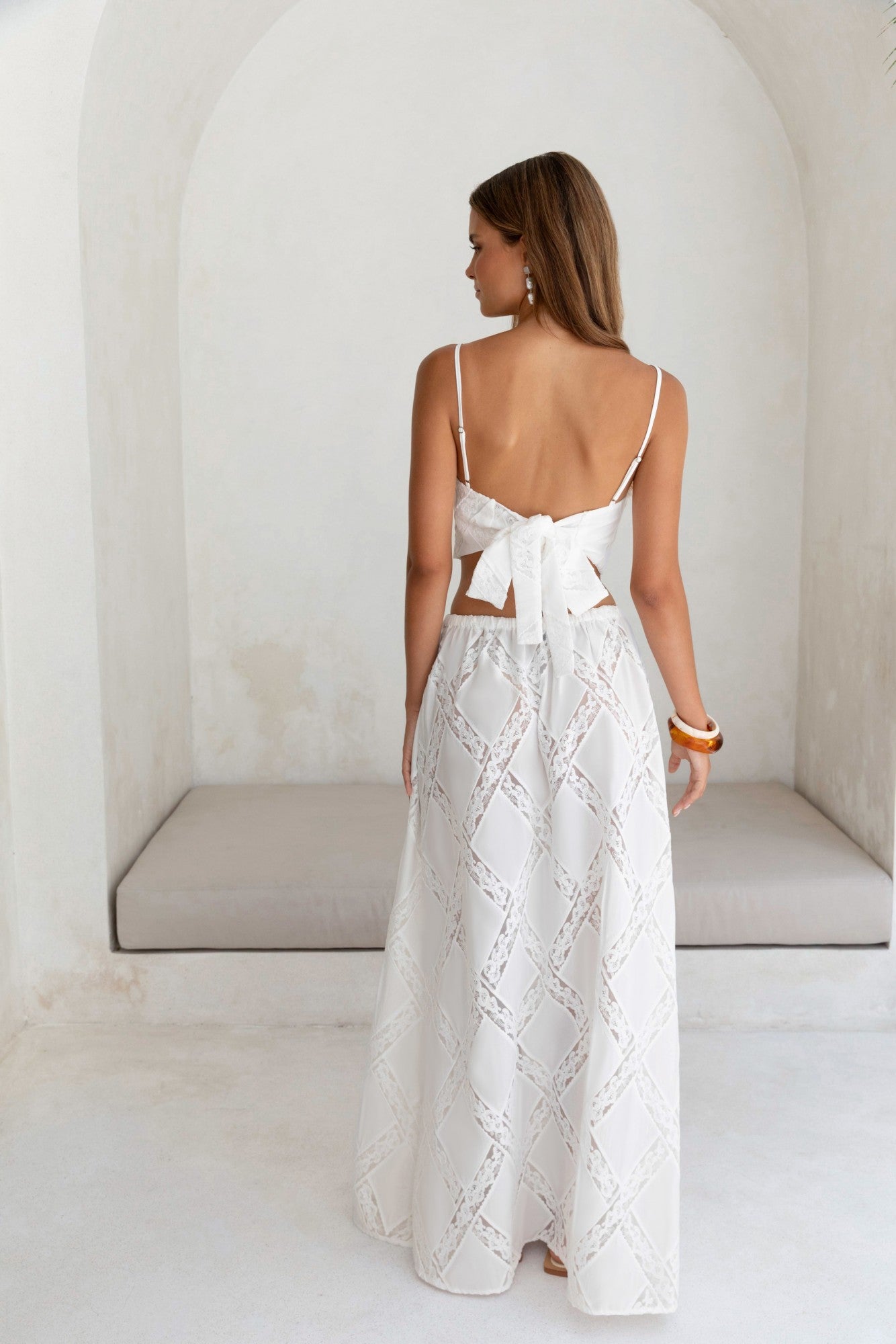 Ocean Air Oasis Maxi Skirt White-Trogz