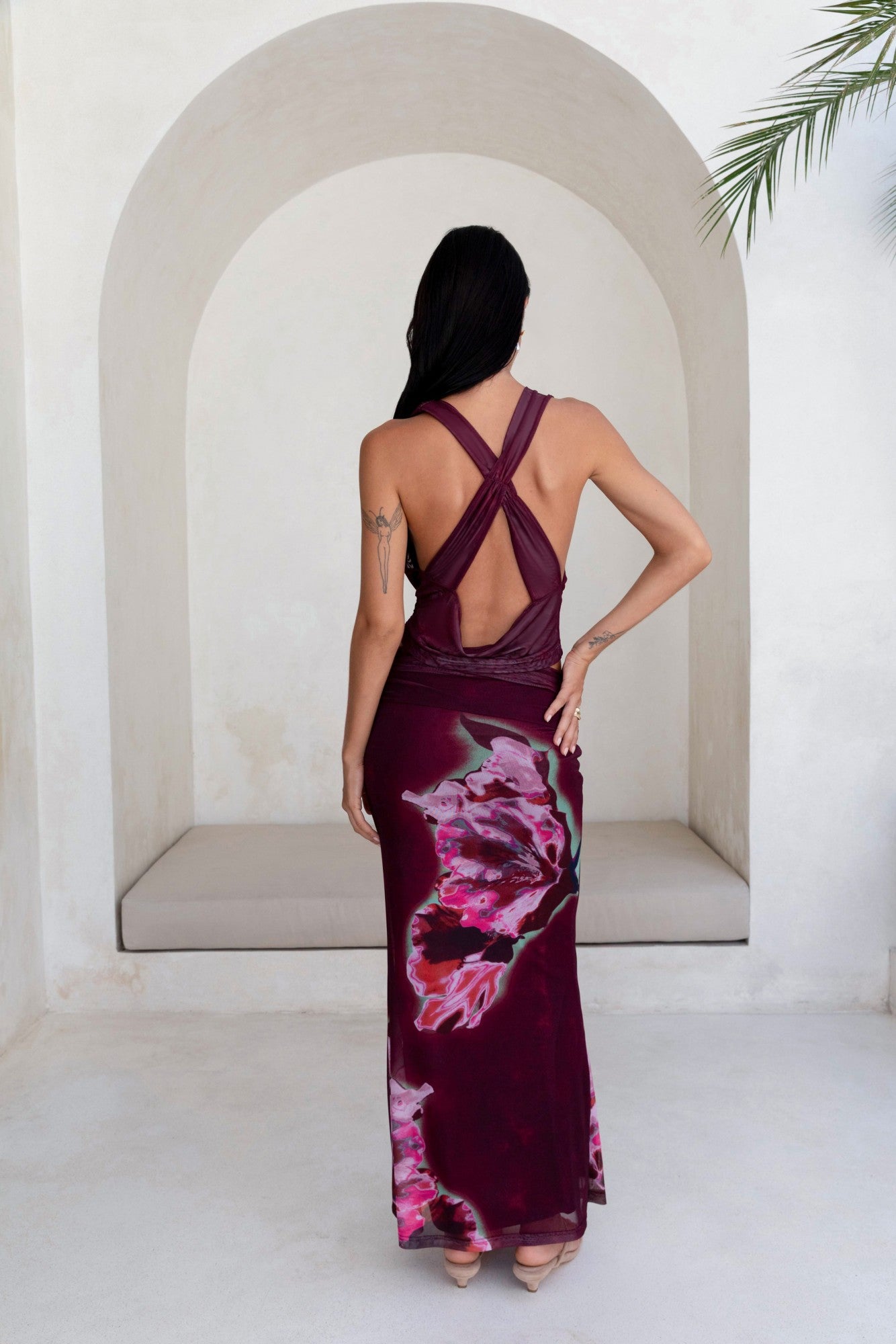 Bloom At Dawn Mesh Top Plum-Trogz