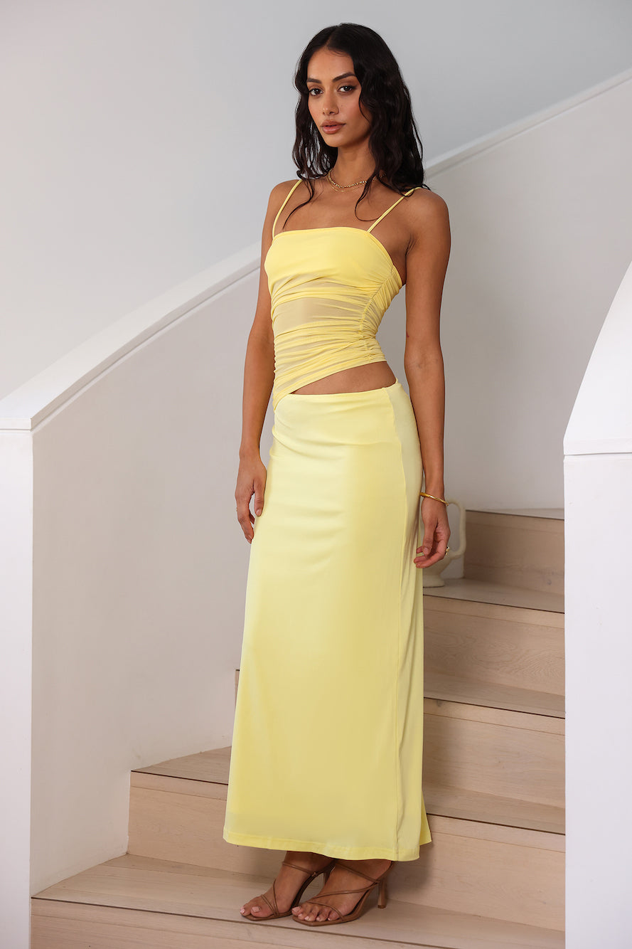 Belle Of The Ball Maxi Dress Yellow-Trogz