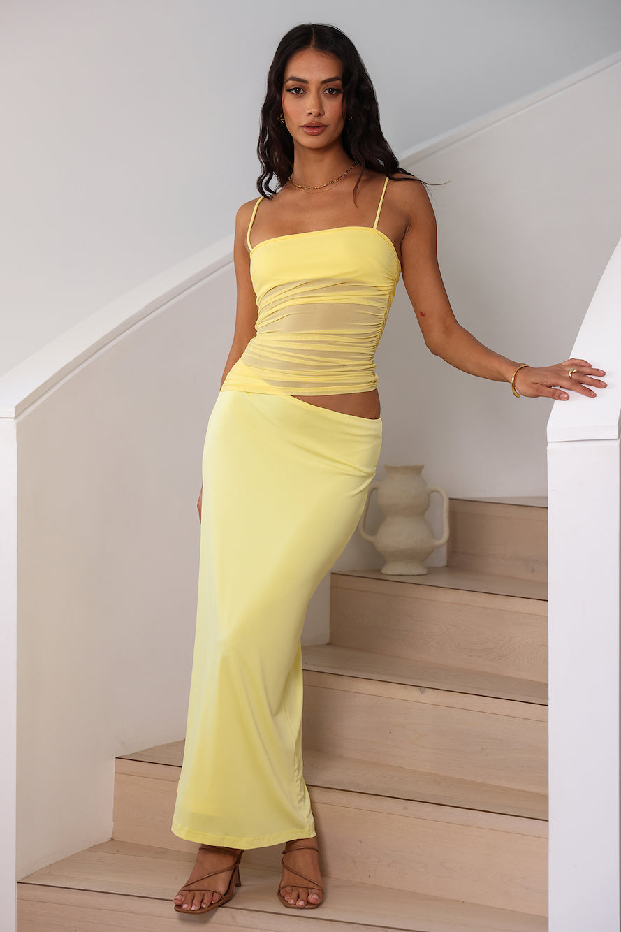 Belle Of The Ball Maxi Dress Yellow-Trogz