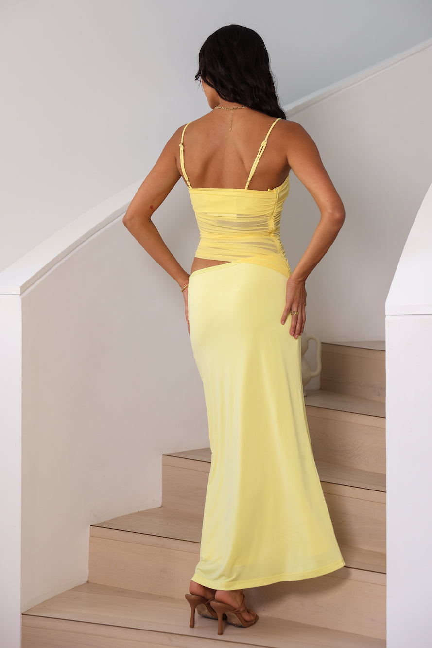 Belle Of The Ball Maxi Dress Yellow-Trogz