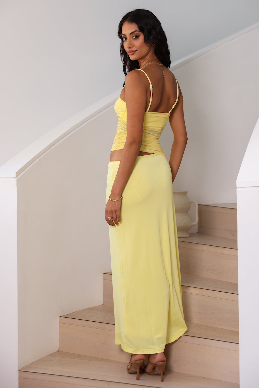 Belle Of The Ball Maxi Dress Yellow-Trogz