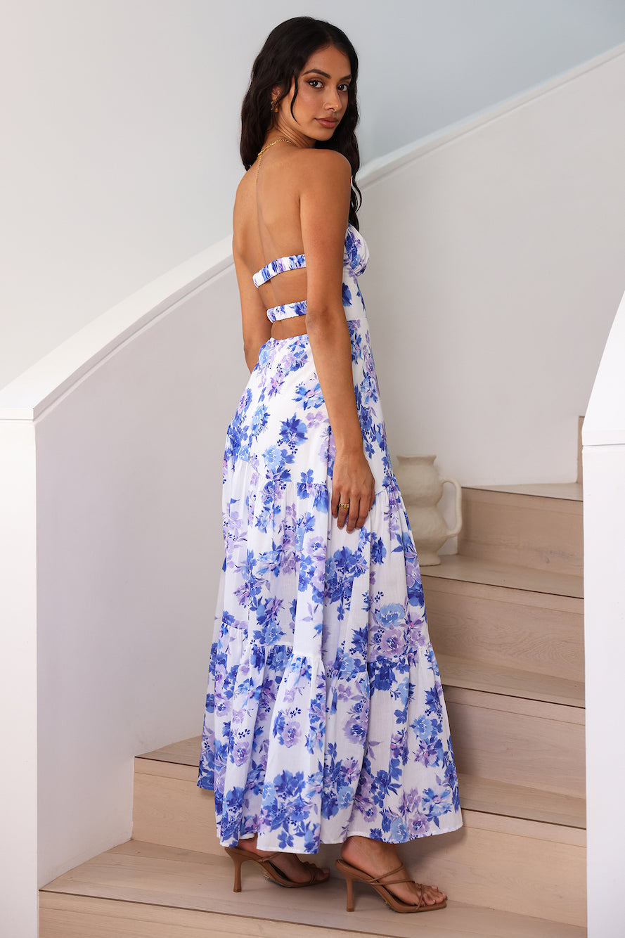 Among The Branches Maxi Dress Blue-Trogz