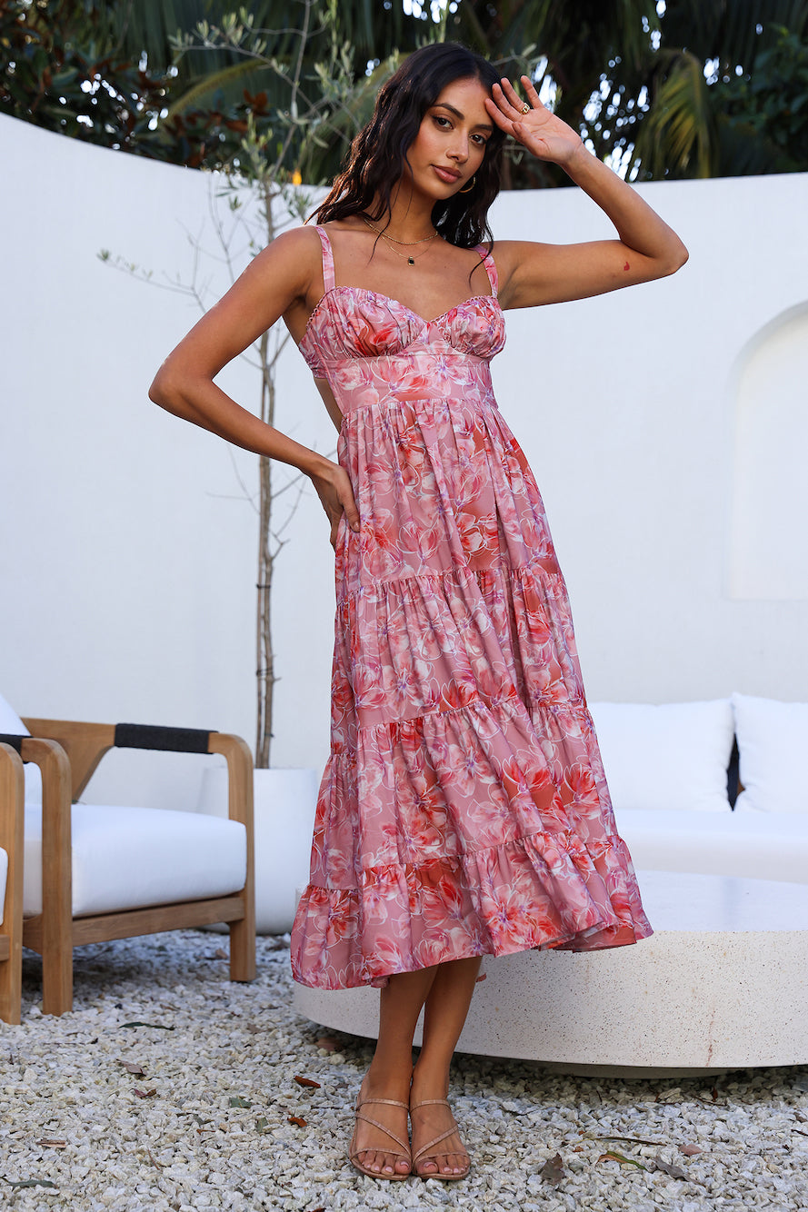 Always On My Mind Midi Dress Pink-Trogz