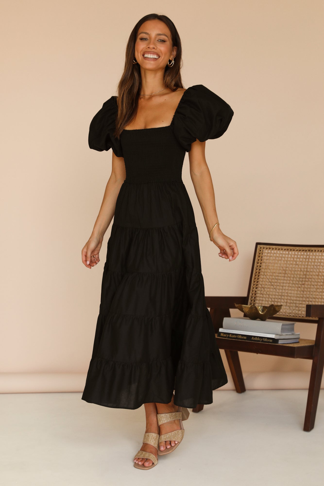 Adela Maxi Dress Black-Trogz