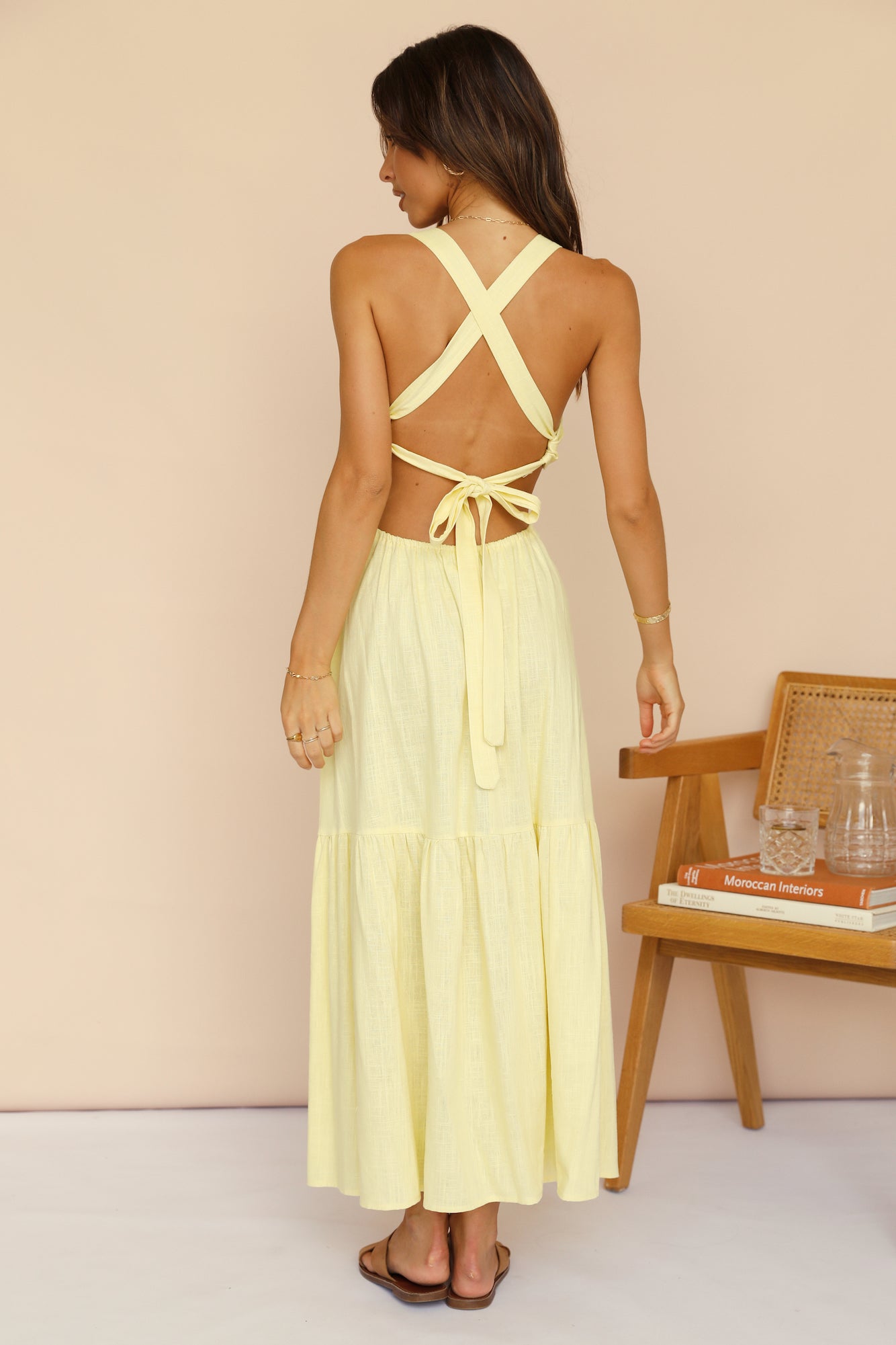 Blink Twice Maxi Dress Yellow-Trogz