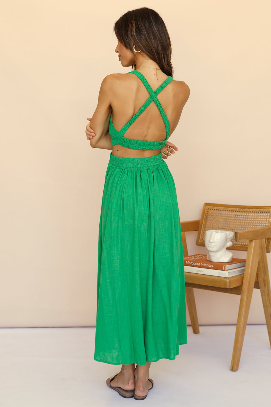 Best With Time Maxi Dress Green-Trogz