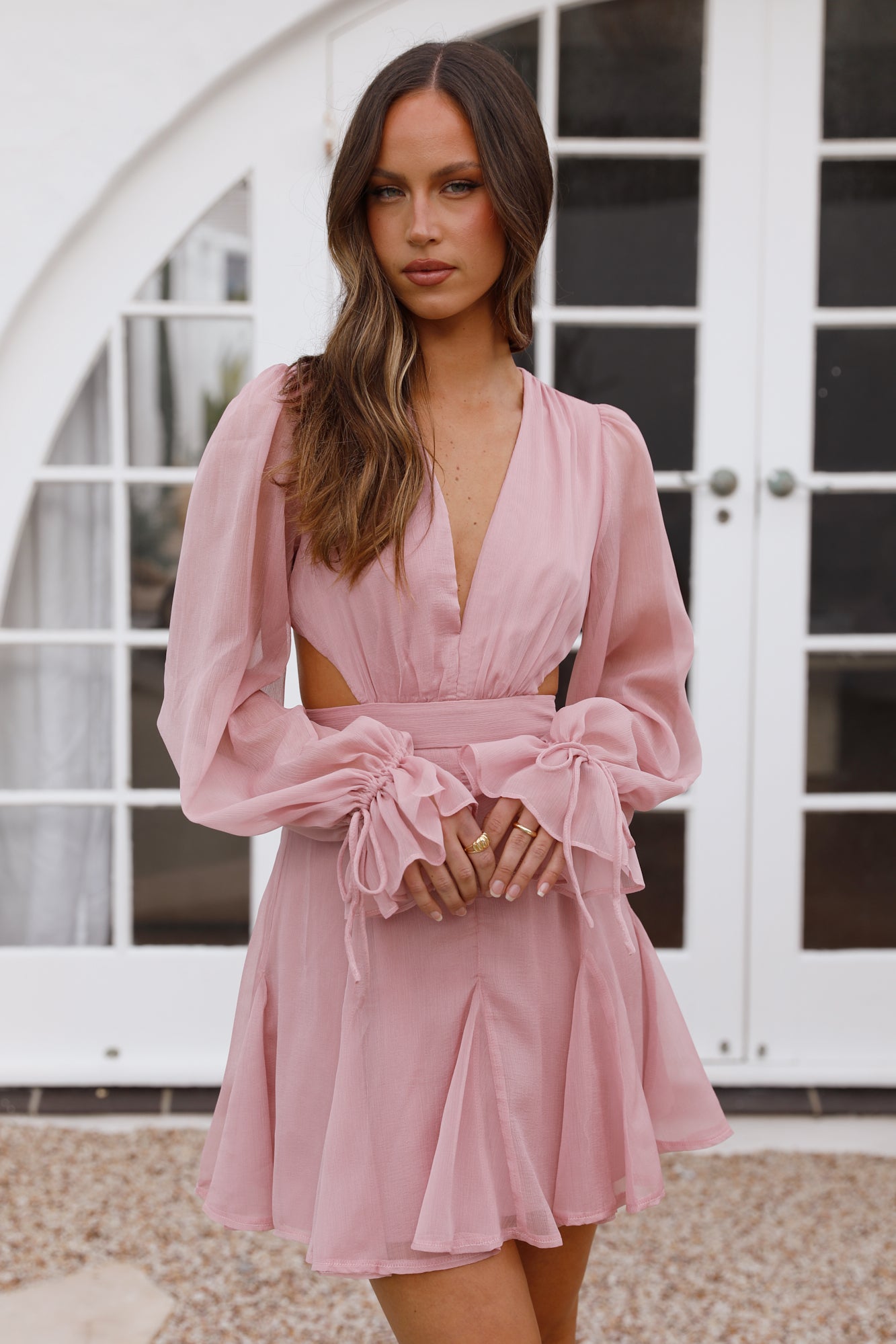 Athenia Dress Pink-Trogz