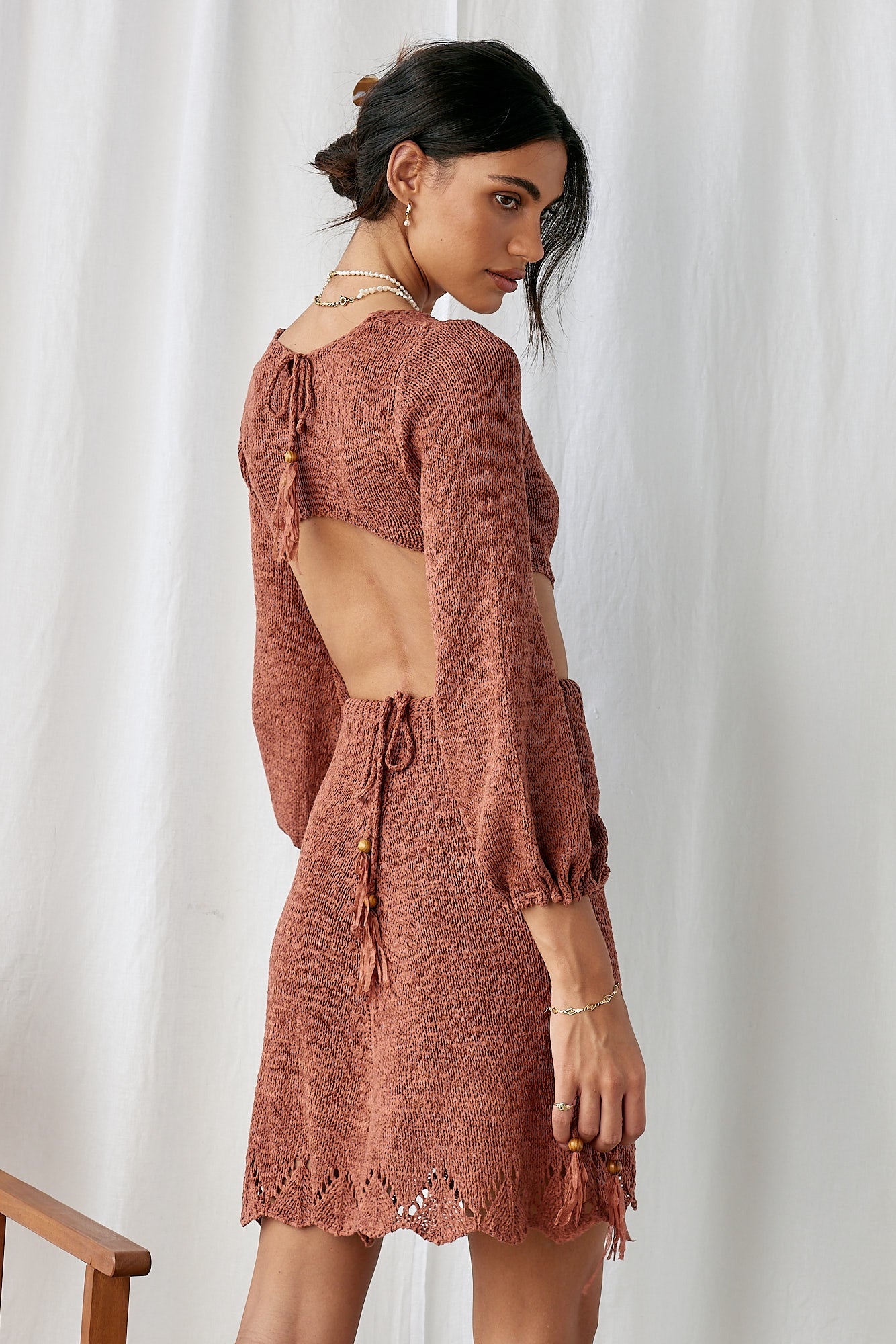 All About Love Knit Dress Brown-Trogz