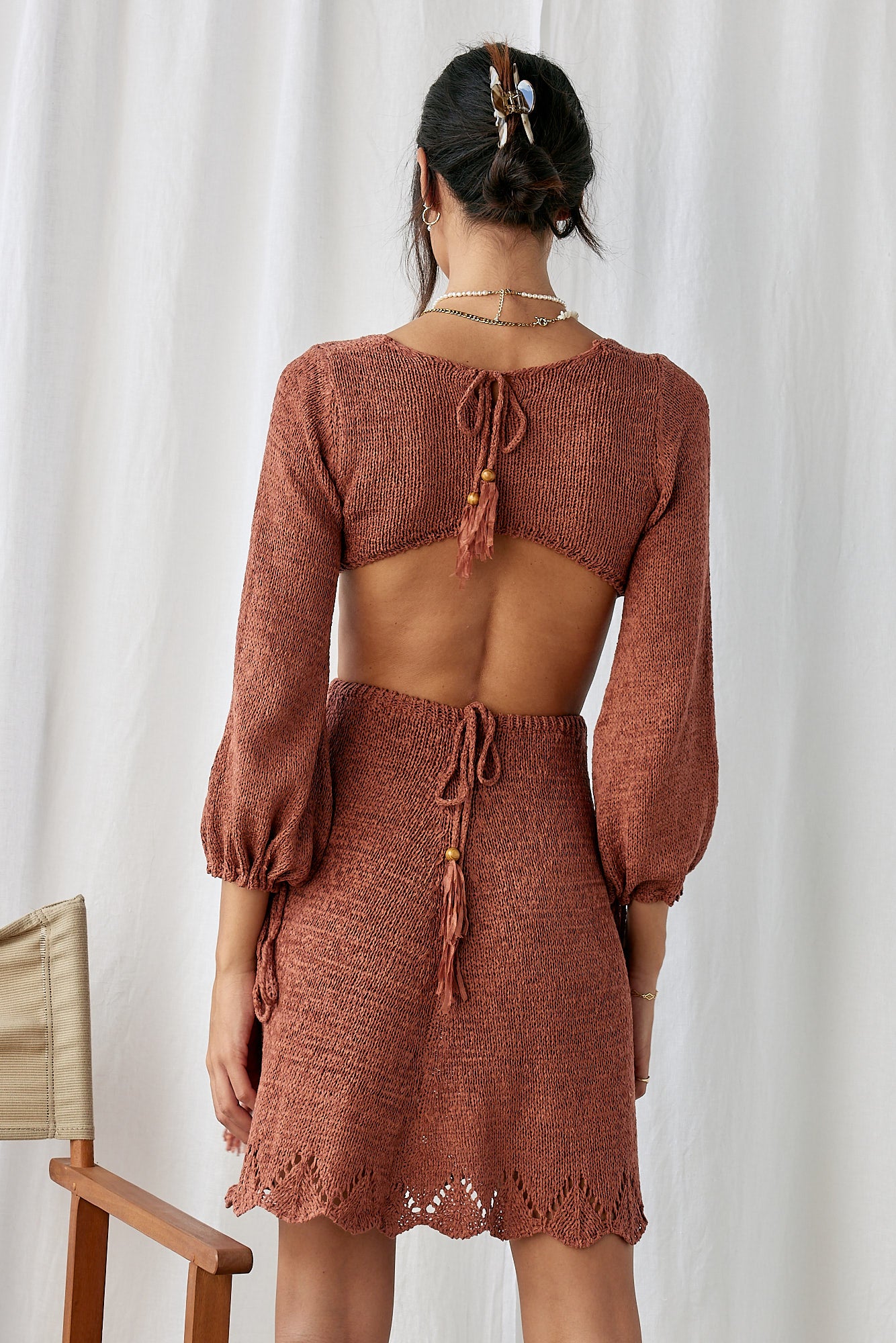 All About Love Knit Dress Brown-Trogz