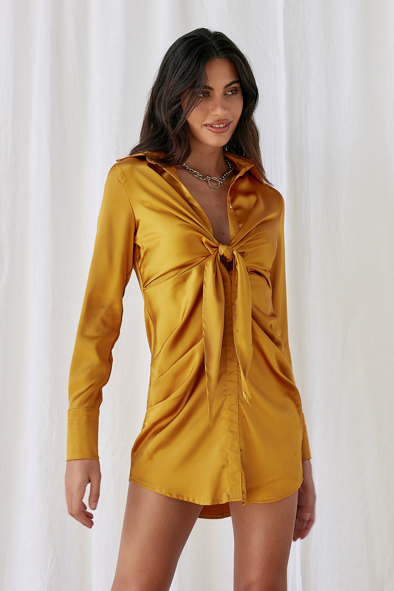 Be My Thriller Dress Yellow-Trogz