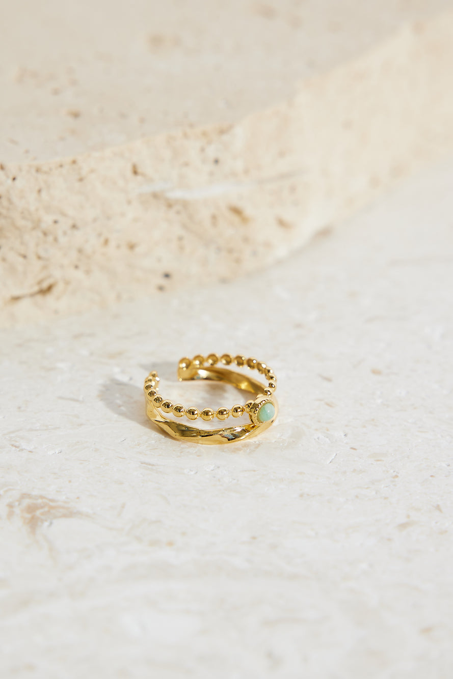 18k Gold Plated Dancing Pixies Ring Gold-Trogz