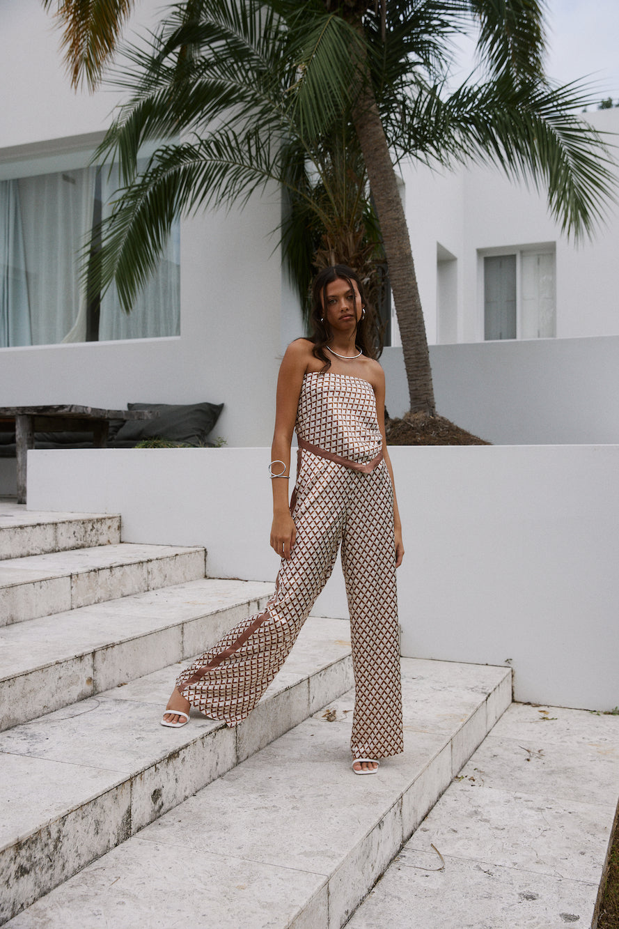 SEVEN WONDERS Milani Satin Pant Chocolate-Trogz