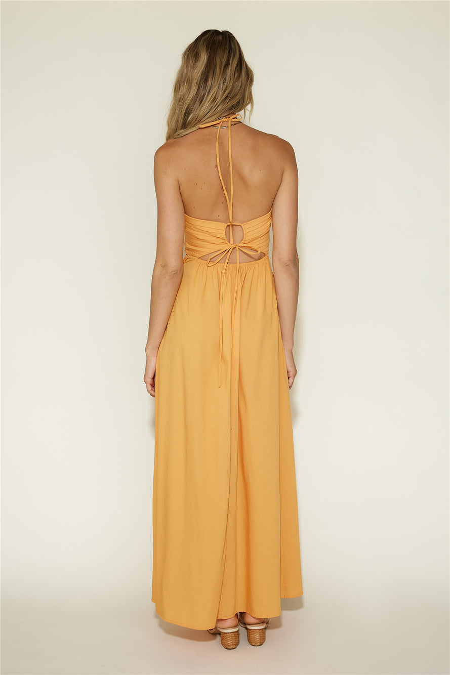 Cross My Heart Maxi Dress Orange-Trogz