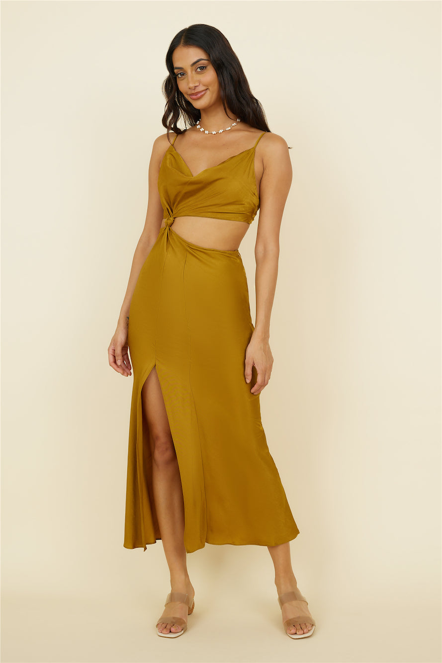 Artemis Midi Dress Brown-Trogz