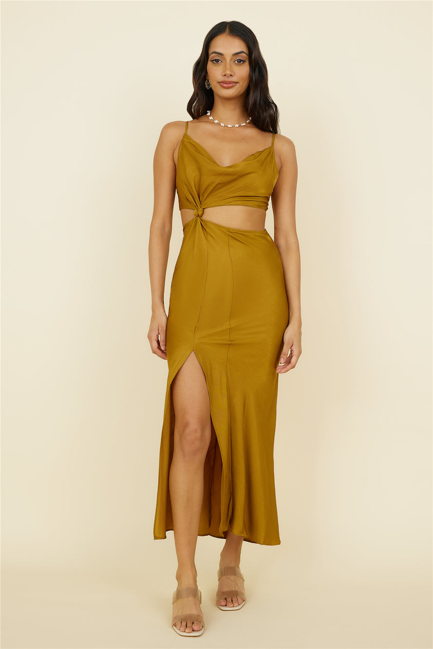 Artemis Midi Dress Brown-Trogz