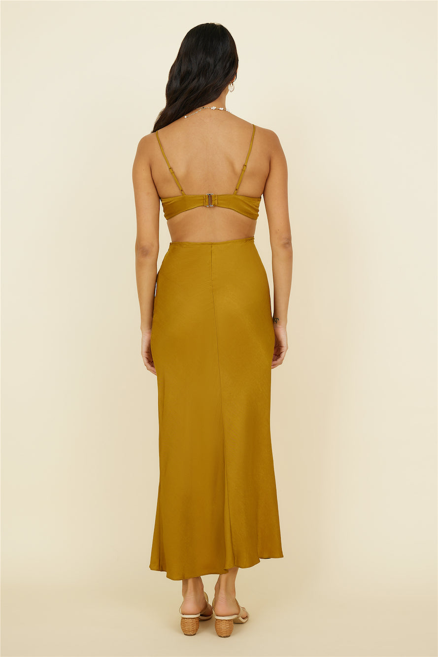 Artemis Midi Dress Brown-Trogz