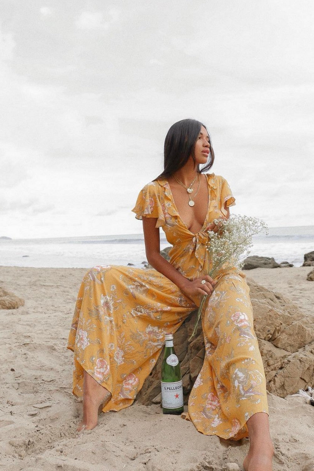 Aztec Jumpsuit Mustard-Trogz