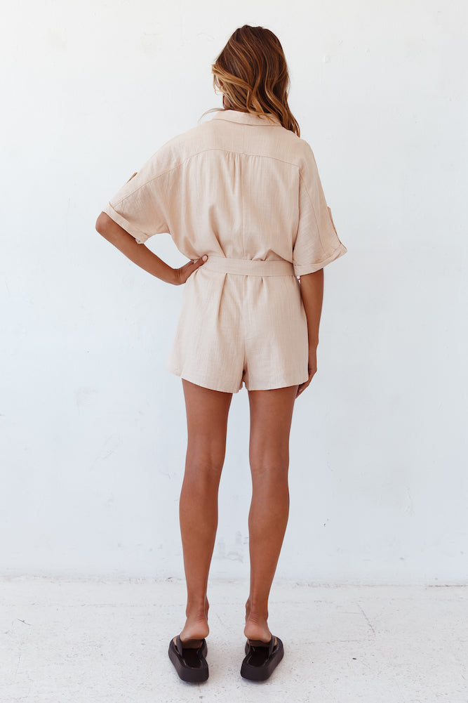 Arles Playsuit Tan-Trogz