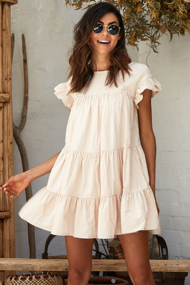 Apollo Dress Beige-Trogz