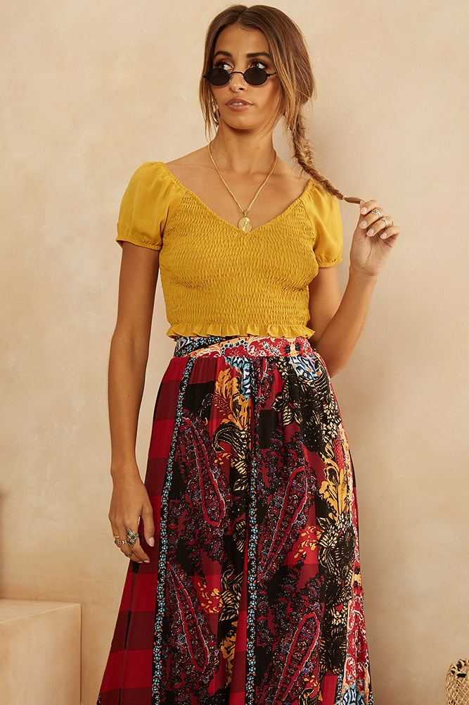 Aries Crop Top Mustard-Trogz