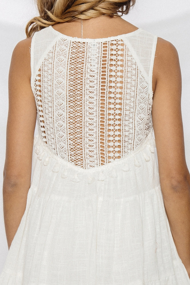 Almost Home Dress White-Trogz