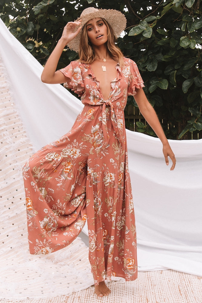 Aztec Jumpsuit Rose-Trogz