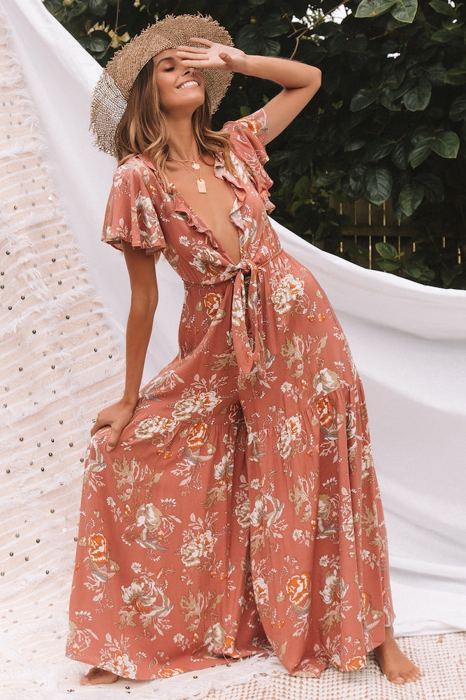 Aztec Jumpsuit Rose-Trogz