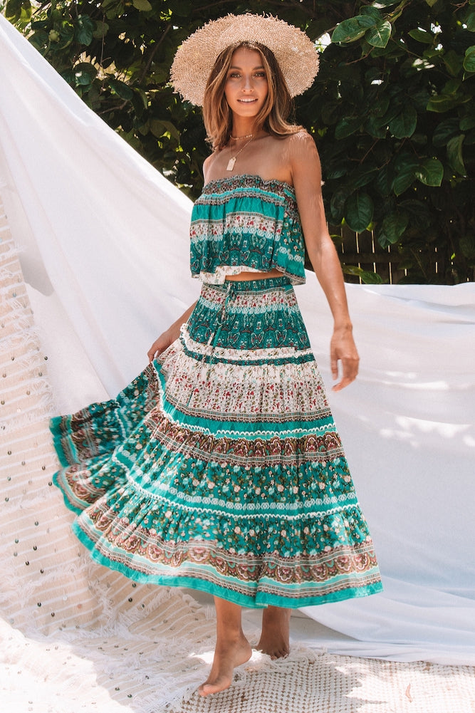 Aquanetta Crop Top Green-Trogz