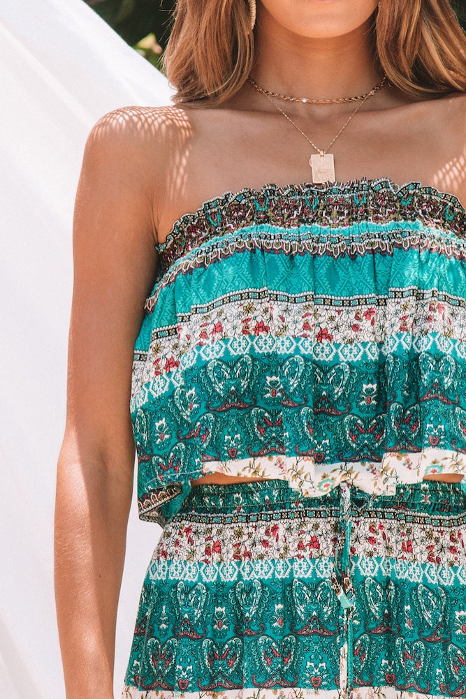 Aquanetta Crop Top Green-Trogz