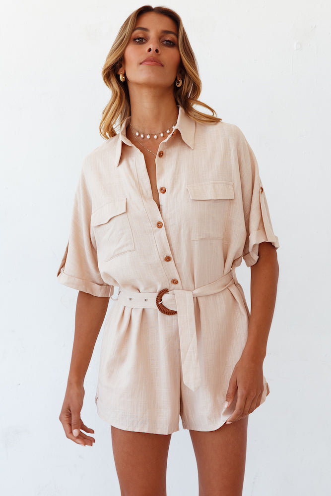 Arles Playsuit Tan-Trogz