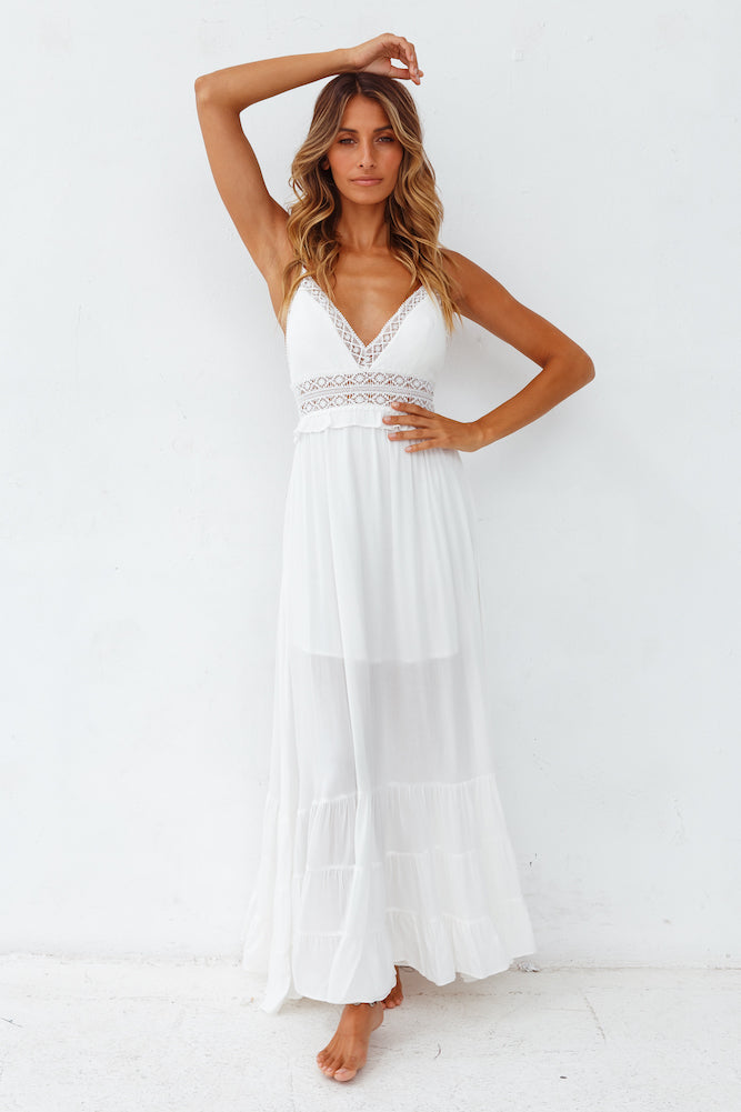 All My Love Maxi Dress White-Trogz