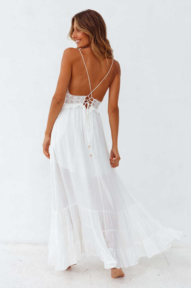All My Love Maxi Dress White-Trogz